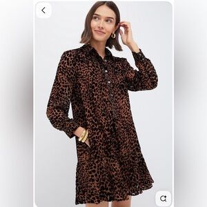 NWOT Tuckernuck Leopard Print Callahan burnout mini Dress size XXL